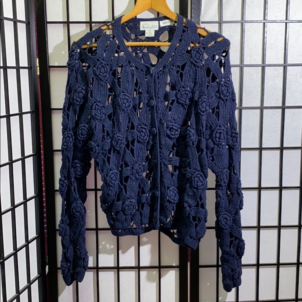 Pappagallo Hand Knit Sweater Size M